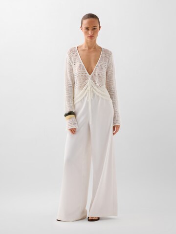 Scalpers Front Pointelle Jumper ' ' in Beige: Vorderseite