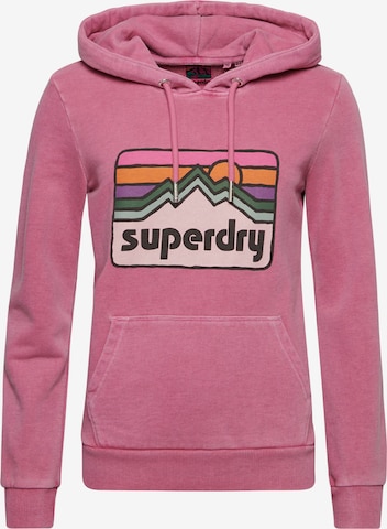 Superdry Суичър 'Terrain' в розово: отпред