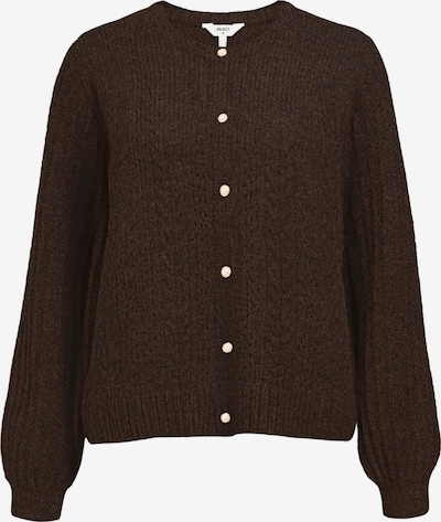 OBJECT Cardigan 'OBJFlora' i XL i mørkebrun, Produktvisning