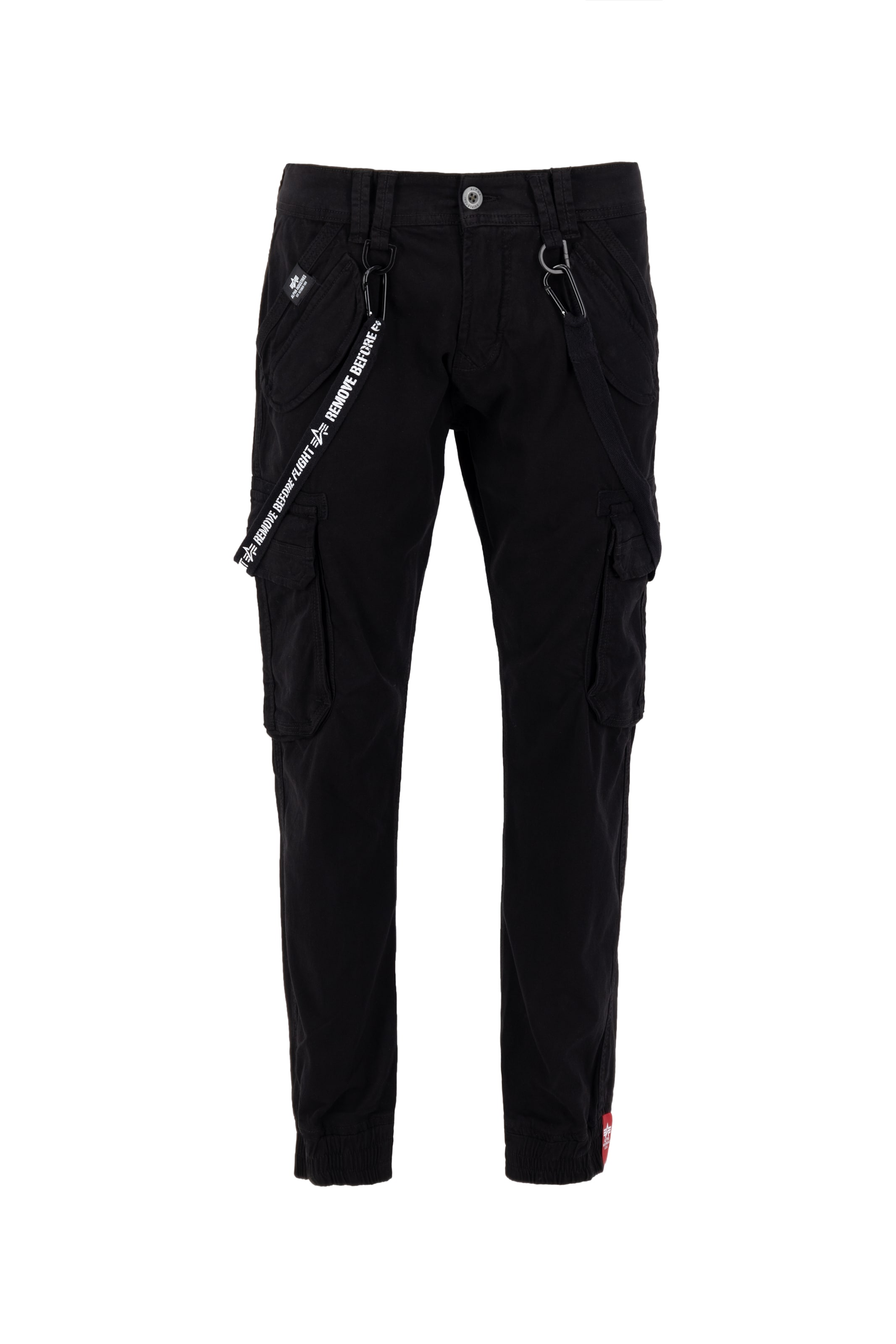 ALPHA INDUSTRIES Cargo trousers in Black: front