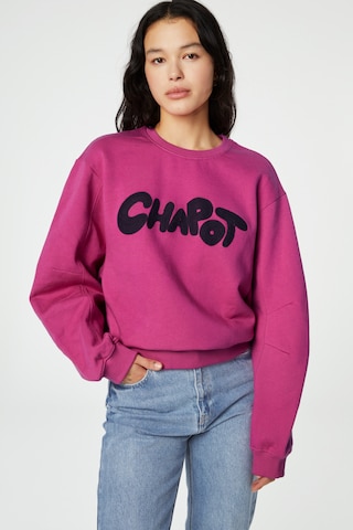 Sweat-shirt Fabienne Chapot en rose : devant
