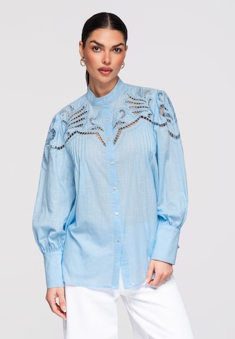 Ombre Blouse in Blauw: voorkant