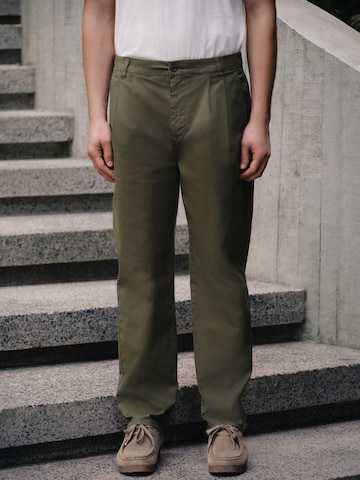 Next Regular Bandplooibroek in Groen: voorkant