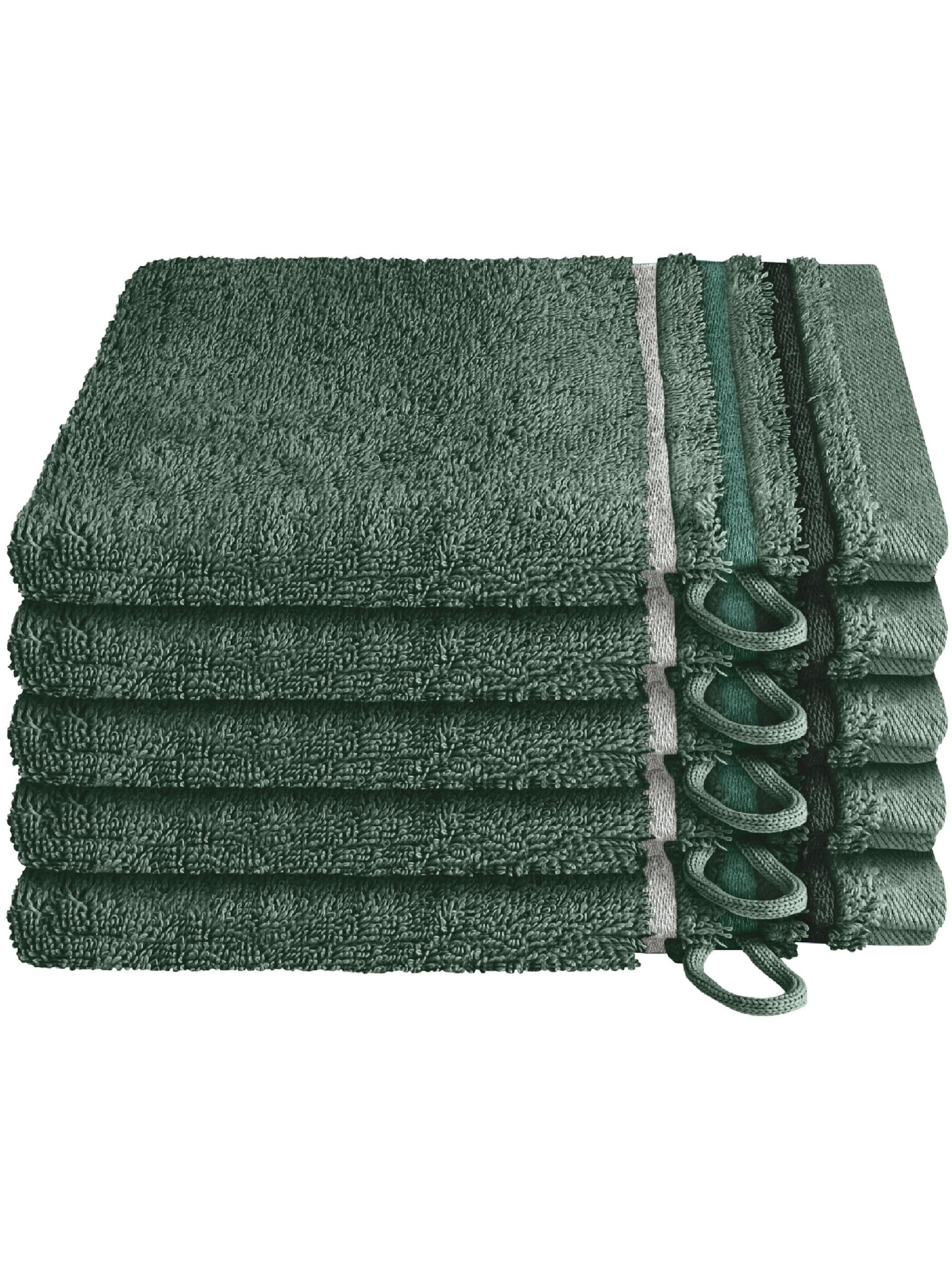 SCHIESSER Handtuch 'Skyline Color' in Grün: Vorderseite