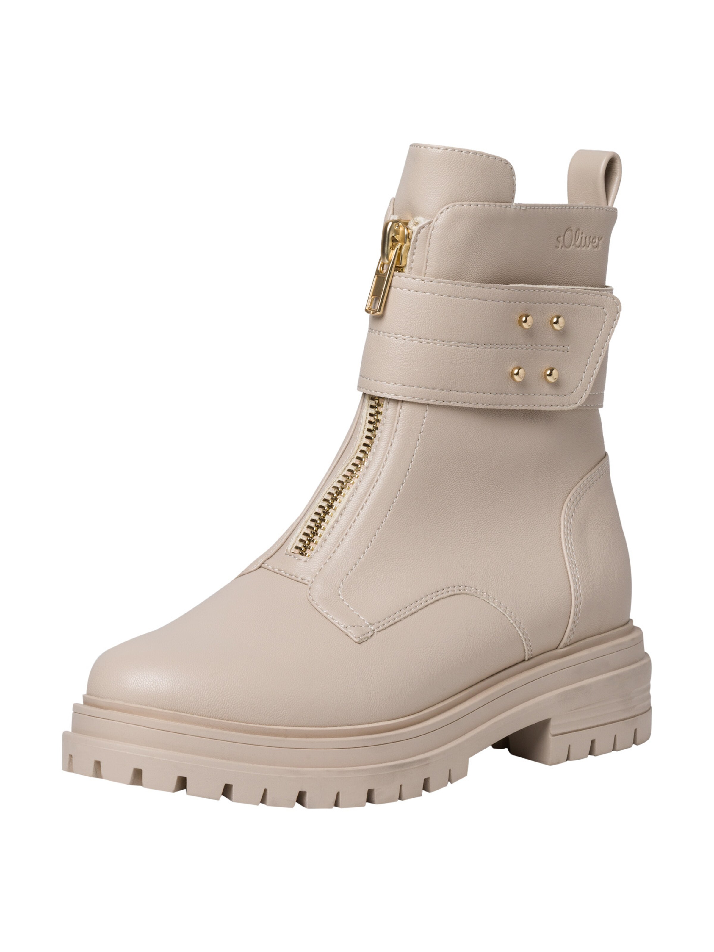 s.Oliver Stiefelette in Beige: Vorderseite