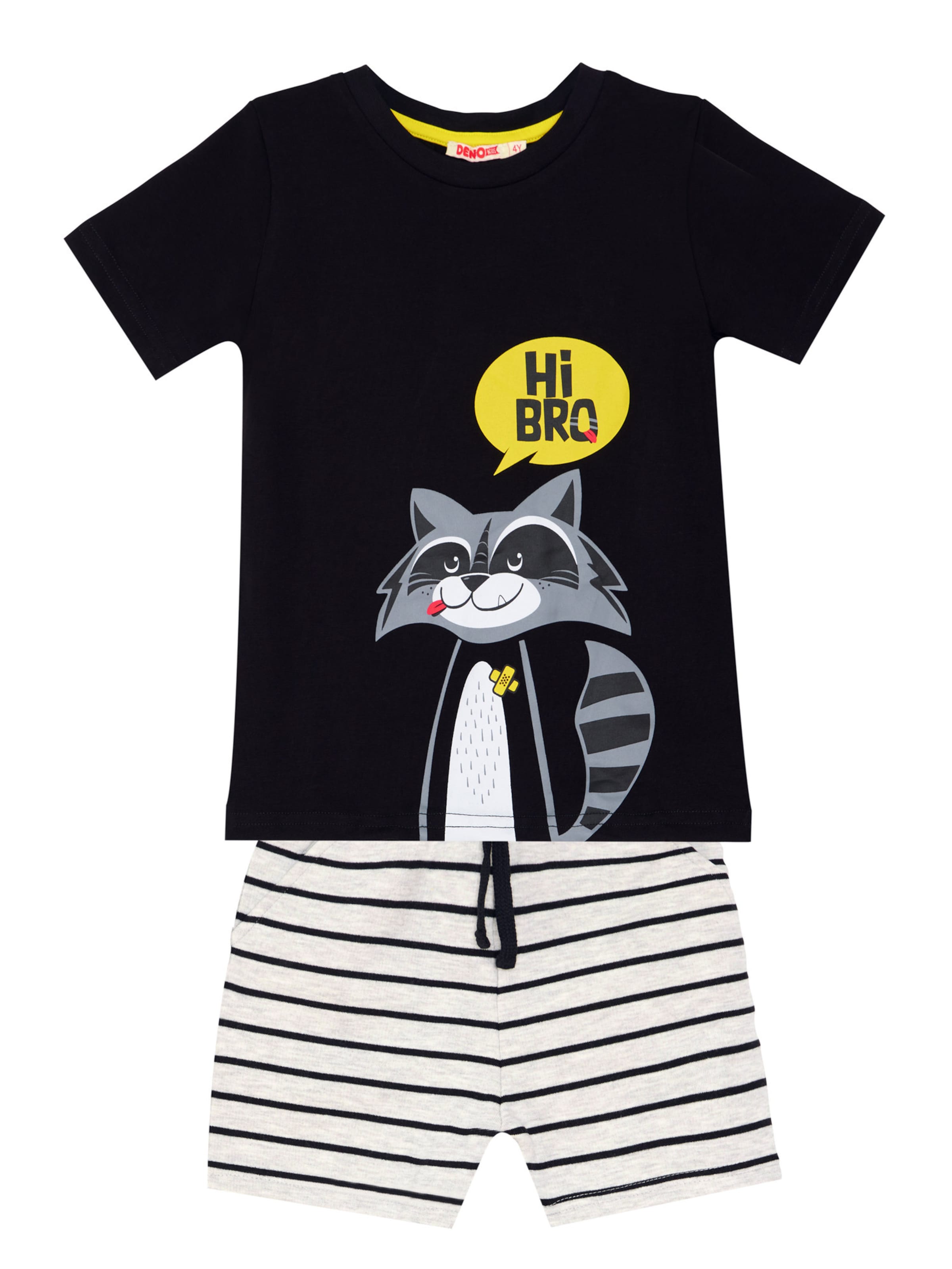 Set 'CFF-23Y1-029' di Denokids in nero: frontale