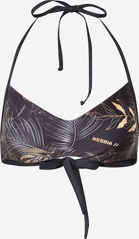 NEBBIA Bikini Top 'Earth Powered' in Black: front