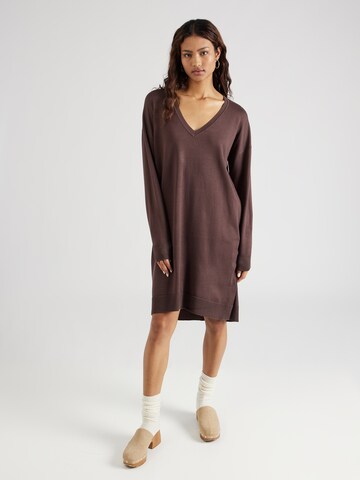 Soft Rebels Knitted dress 'Lea' in Brown: front
