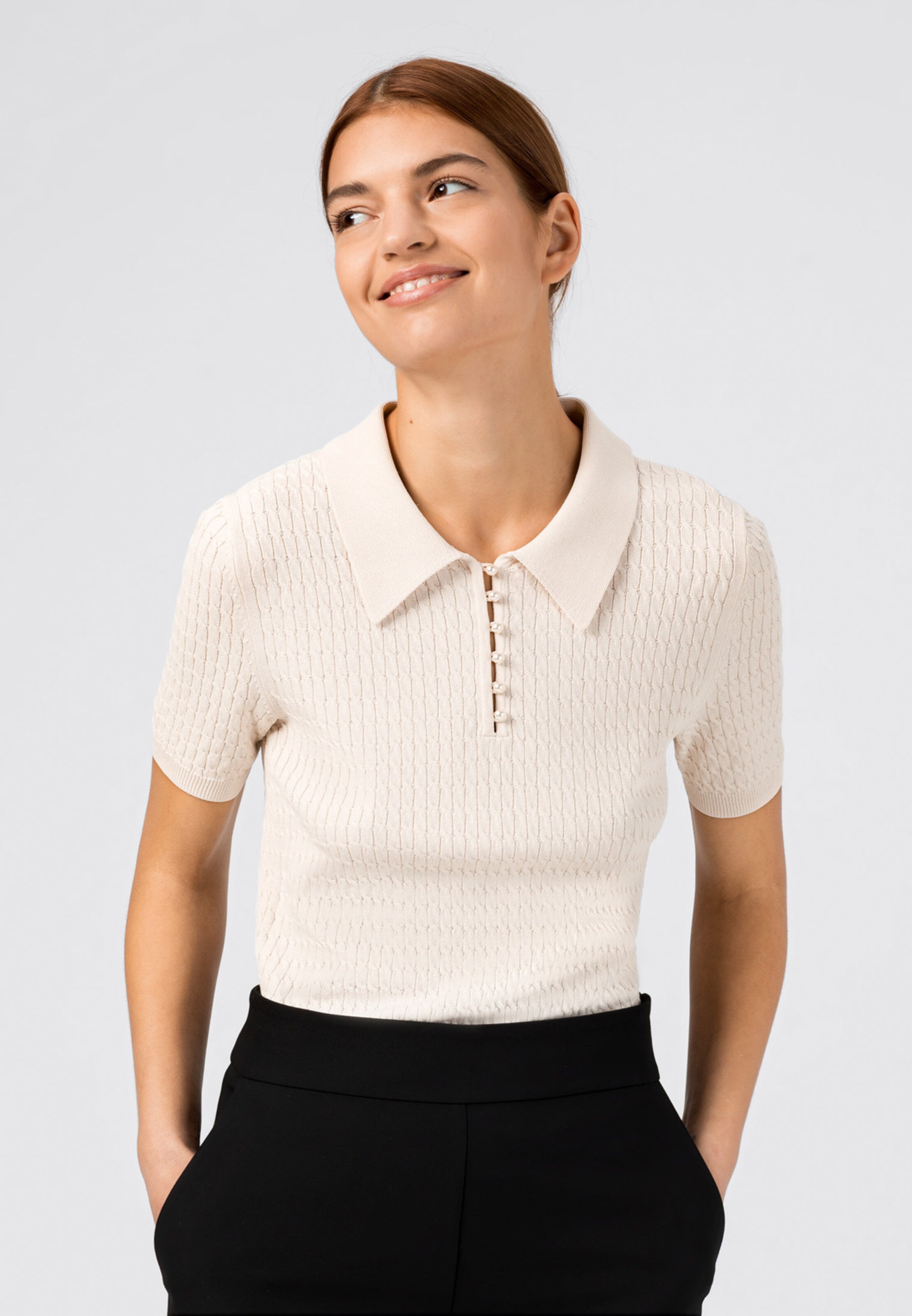 Frauen Pullover & Strick HALLHUBER Pullover in Creme - AJ82274 Frauen Pullover & Strick HALLHUBER Pullover in Creme - AJ82274