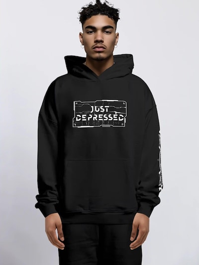JustDepressed Clothing Sweatshirt 'Good Times - heavy oversized Hoodie 500GSM' in XS in Black, Item view