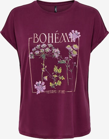 T-shirt 'ONLFREE' ONLY en violet : devant