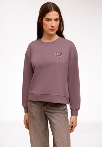 Street One Studio Sweatshirt in Lila: Vorderseite