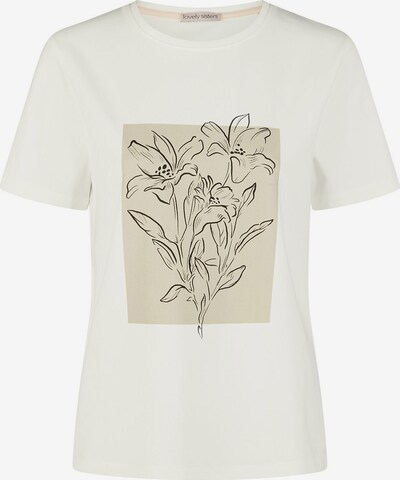 Lovely Sisters T-shirt 'Taina' en beige / noir / blanc, Vue avec produit