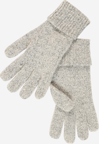 PIECES Full Finger Gloves 'Pyron' in Beige: front