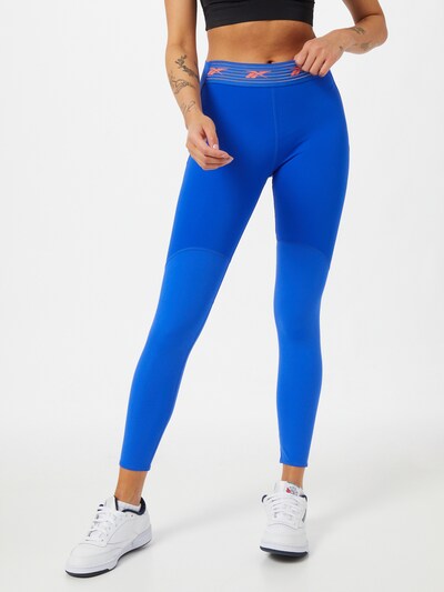 REEBOK Sportovní kalhoty - modrá / oranžová, Model/ka