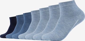 camano Socks in Blue: front