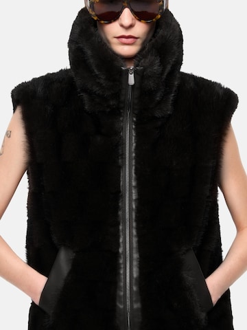 PINKO Bodywarmer 'PINKO GLOSSINIA GILET ASPEN ASPETTO VISONE GILET' in Zwart