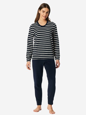 SCHIESSER Pyjama 'Casual Essentials' in Blau