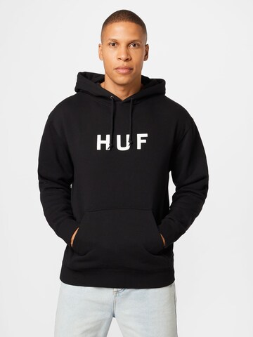 HUF Sweatshirt in Zwart: voorkant