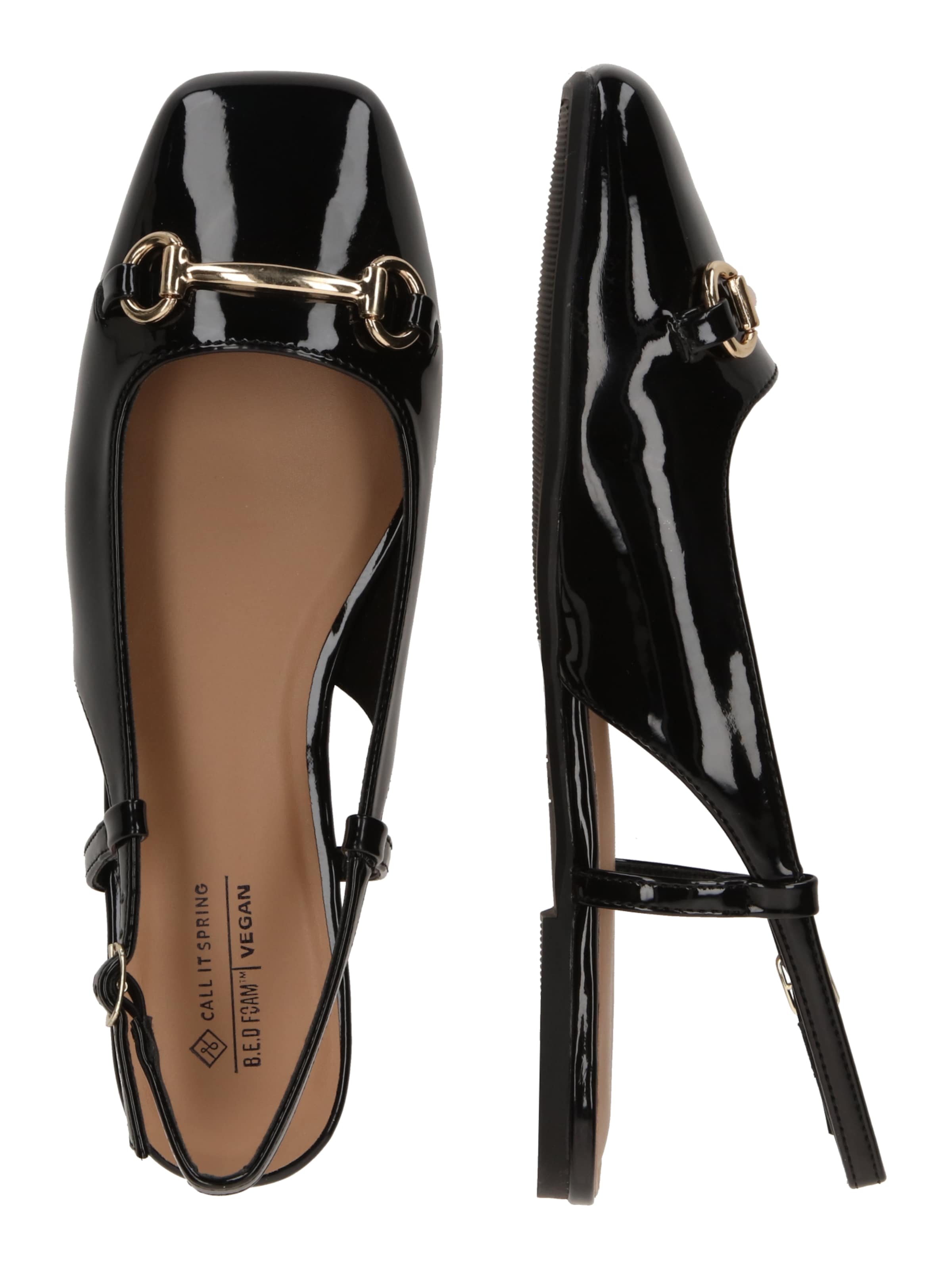 CALL IT SPRING Ballerina met riempjes 'CIRCE' in Zwart