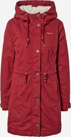 Ragwear Between-seasons parka 'AURORIE' in Red: front