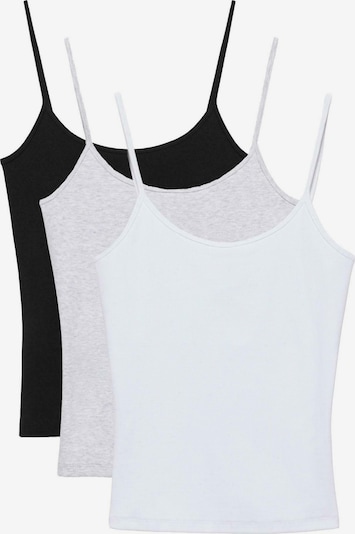 Pull&Bear Toppi koossa XS värissä meleerattu harmaa / musta / valkoinen, Tuotenäkymä