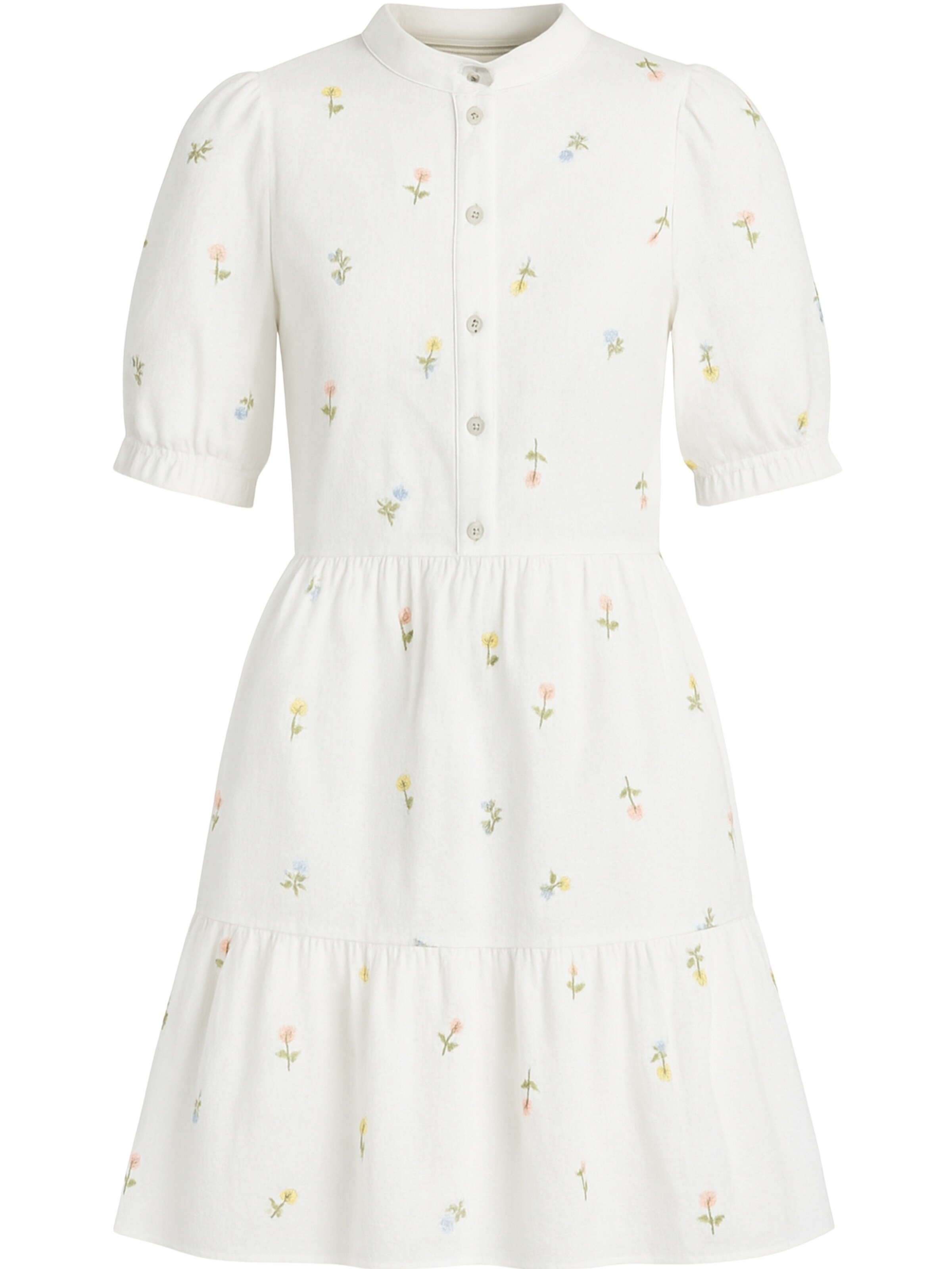 NORR Blousejurk 'Miluna' in de kleur Lichtgeel / Spar / Wit, Productweergave