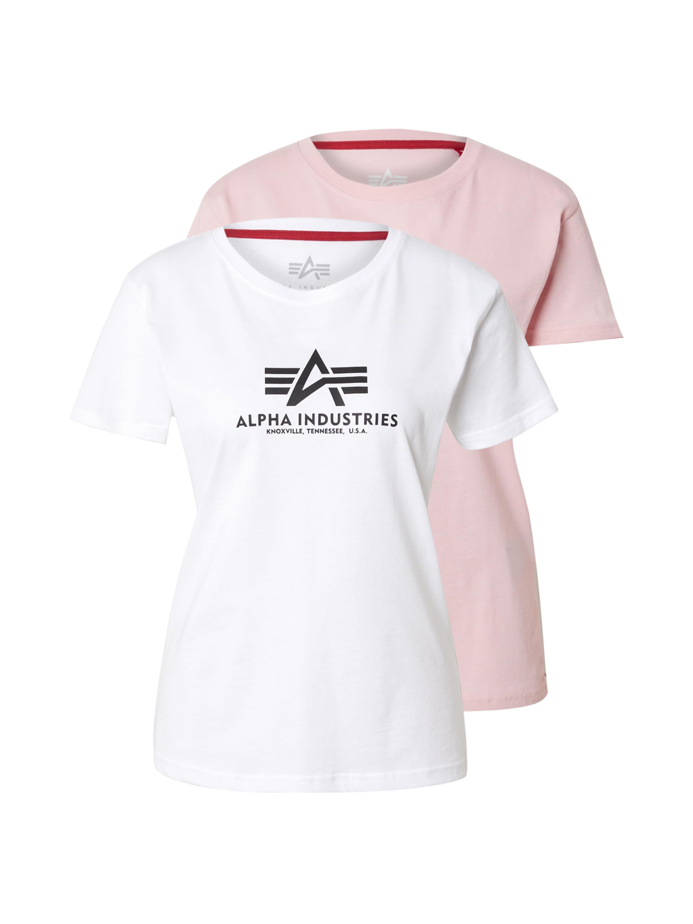T-shirt &#x27;New&#x27; ALPHA INDUSTRIES en rose : devant