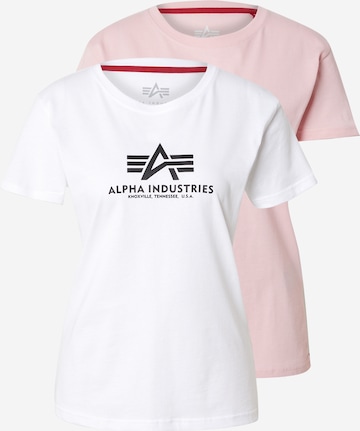 ALPHA INDUSTRIESMajica 'New' - roza boja: prednji dio