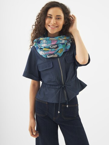 CODELLO Schal Peanuts™ Motiv in Blau: Vorderseite