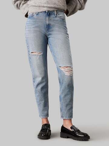 Calvin Klein Jeans Loosefit Jeans in Blauw: voorkant