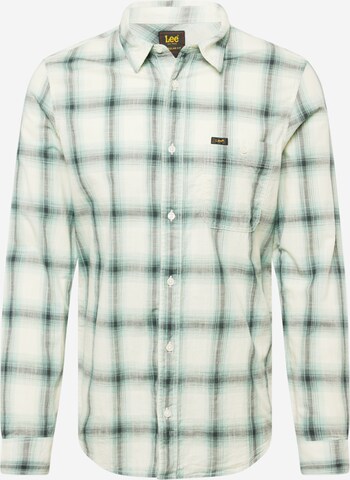 Lee Regular fit Button Up Shirt 'LEESURE' in Green: front