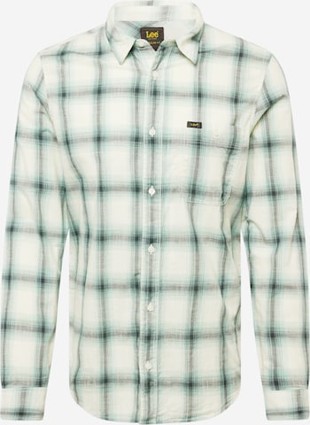 Lee Regular fit Button Up Shirt 'LEESURE' in Green: front