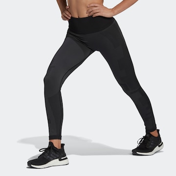 ADIDAS PERFORMANCE Skinny Workout Pants 'Karlie Kloss' in Grey: front