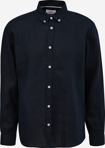 s.Oliver Regular fit Button Up Shirt in Blue: front