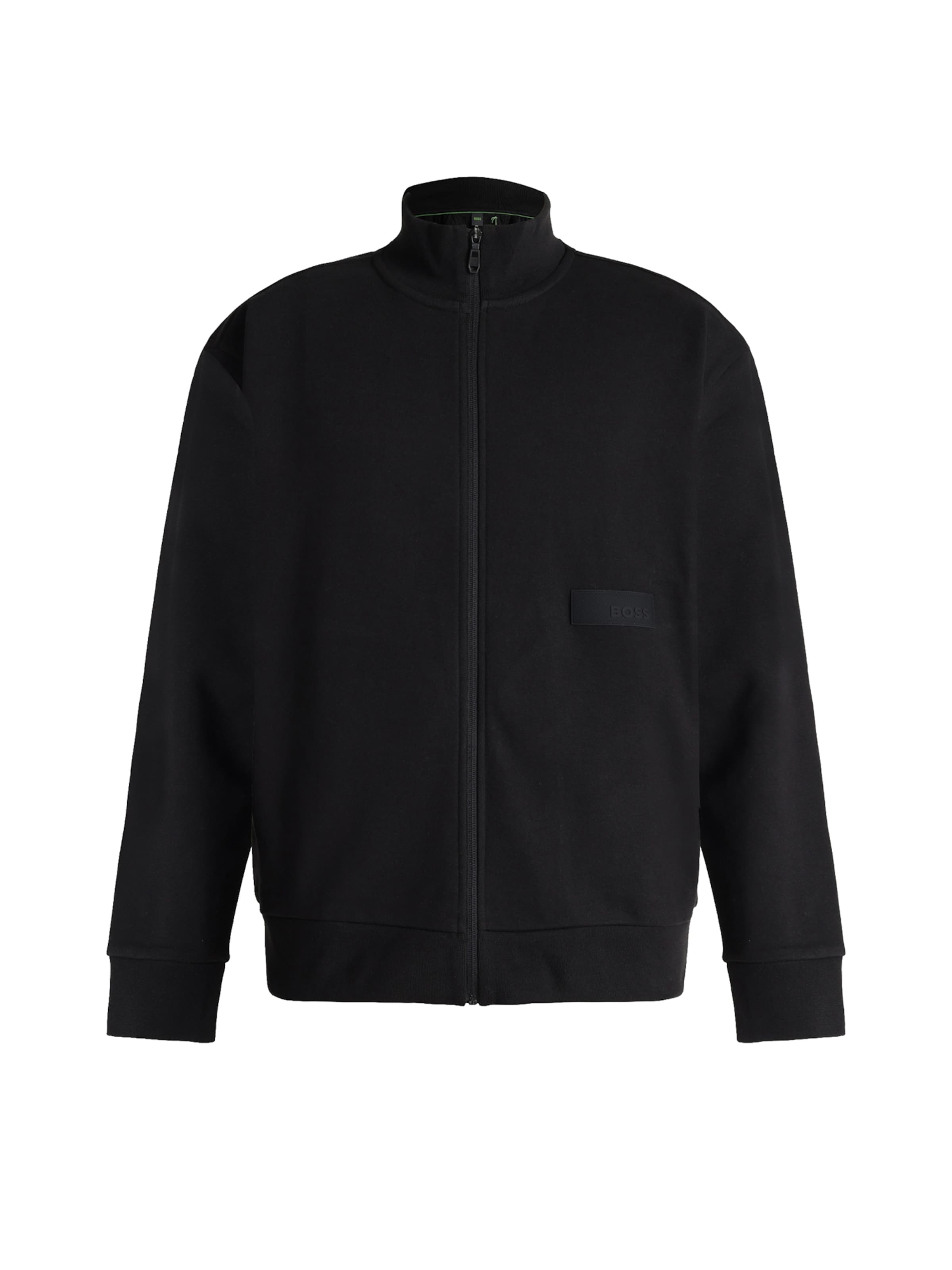 BOSS Sudadera con cremallera en S en negro, Vista del producto