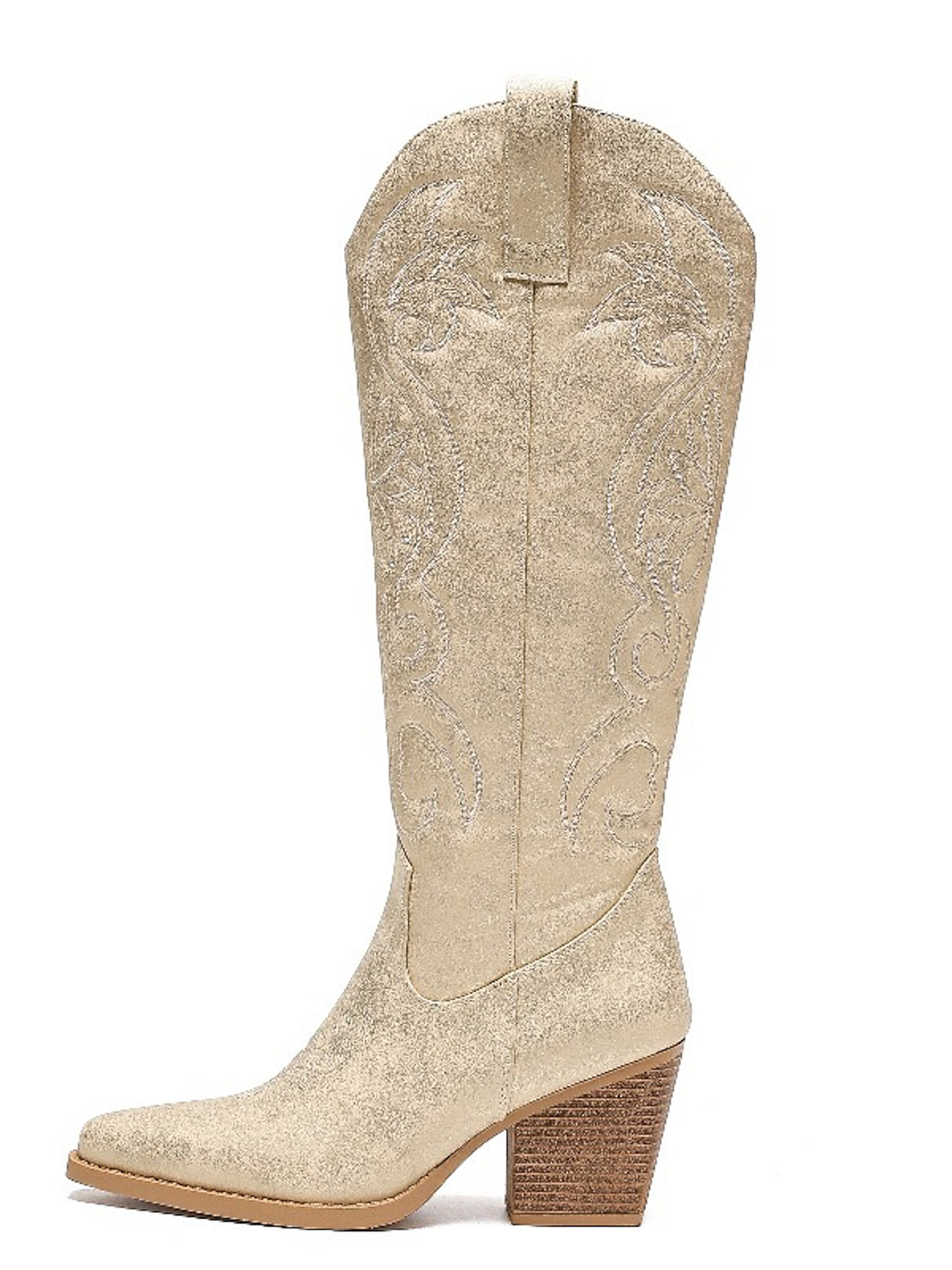 Bottes de cowboy Smile Favorites en or : devant