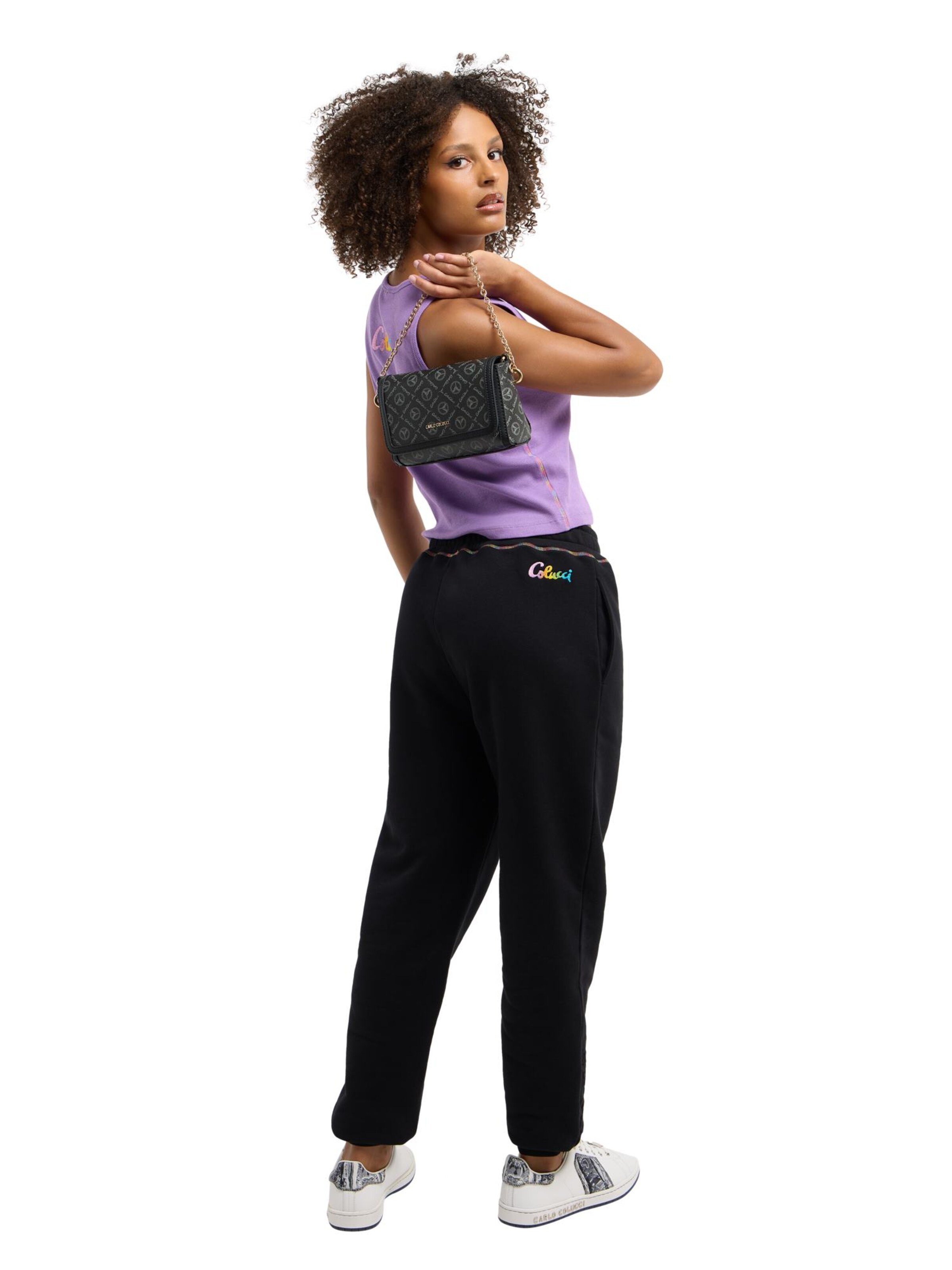 Sac bandoulière 'Delia' Carlo Colucci en noir