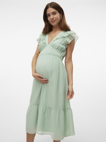 Vero Moda Maternity Dress in Green: front