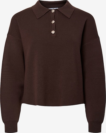 PIECES Pullover in Braun: Vorderseite