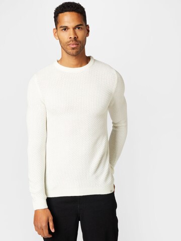 JACK & JONES Sweater 'Edamian' in White: front