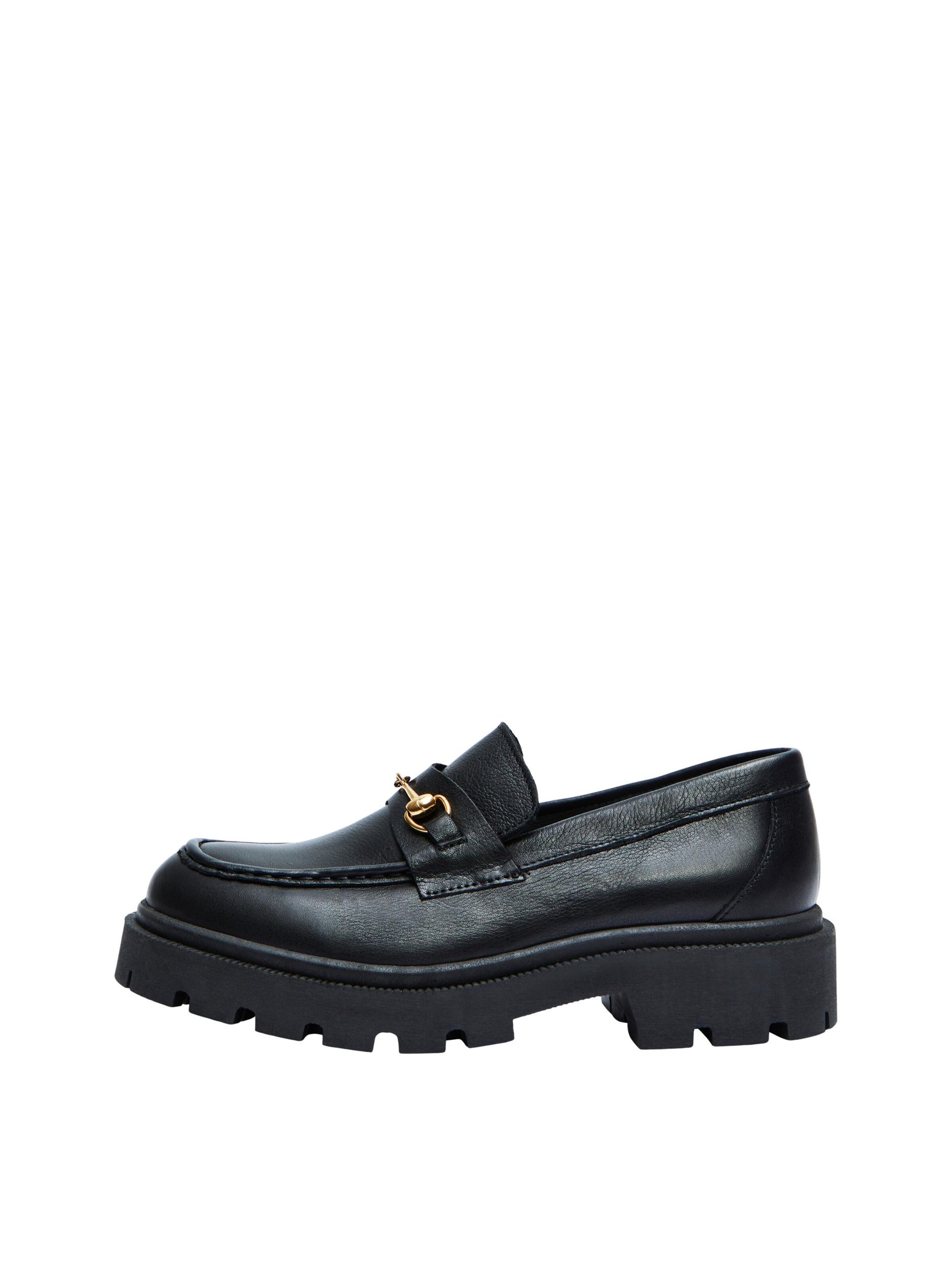 Donna qJboW SELECTED FEMME Slipper Emma in Nero 