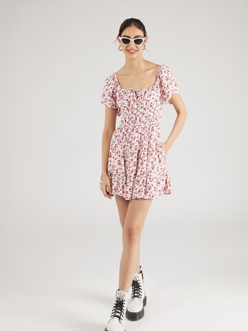 HOLLISTER - Vestido de verano 'CHANNELED' en blanco