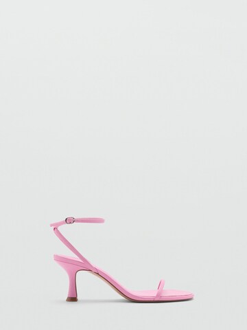 MANGO Sandalen met riem 'Flo' in Roze