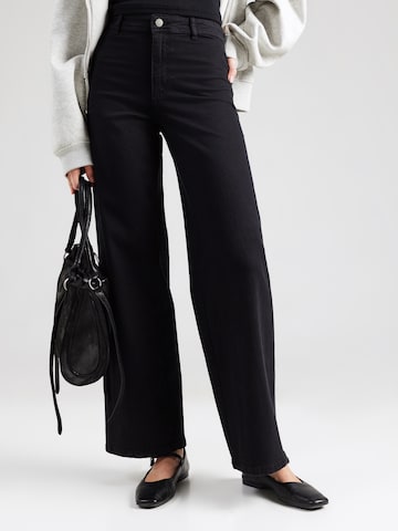 JDY - Pierna ancha Vaquero 'JDYVANESSA' en negro: frente