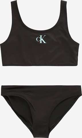 Calvin Klein Swimwear Bustier Bikini - fekete: elől