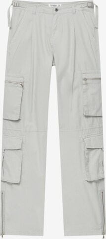 Pull&Bear Loosefit Cargobroek in Grijs: voorkant