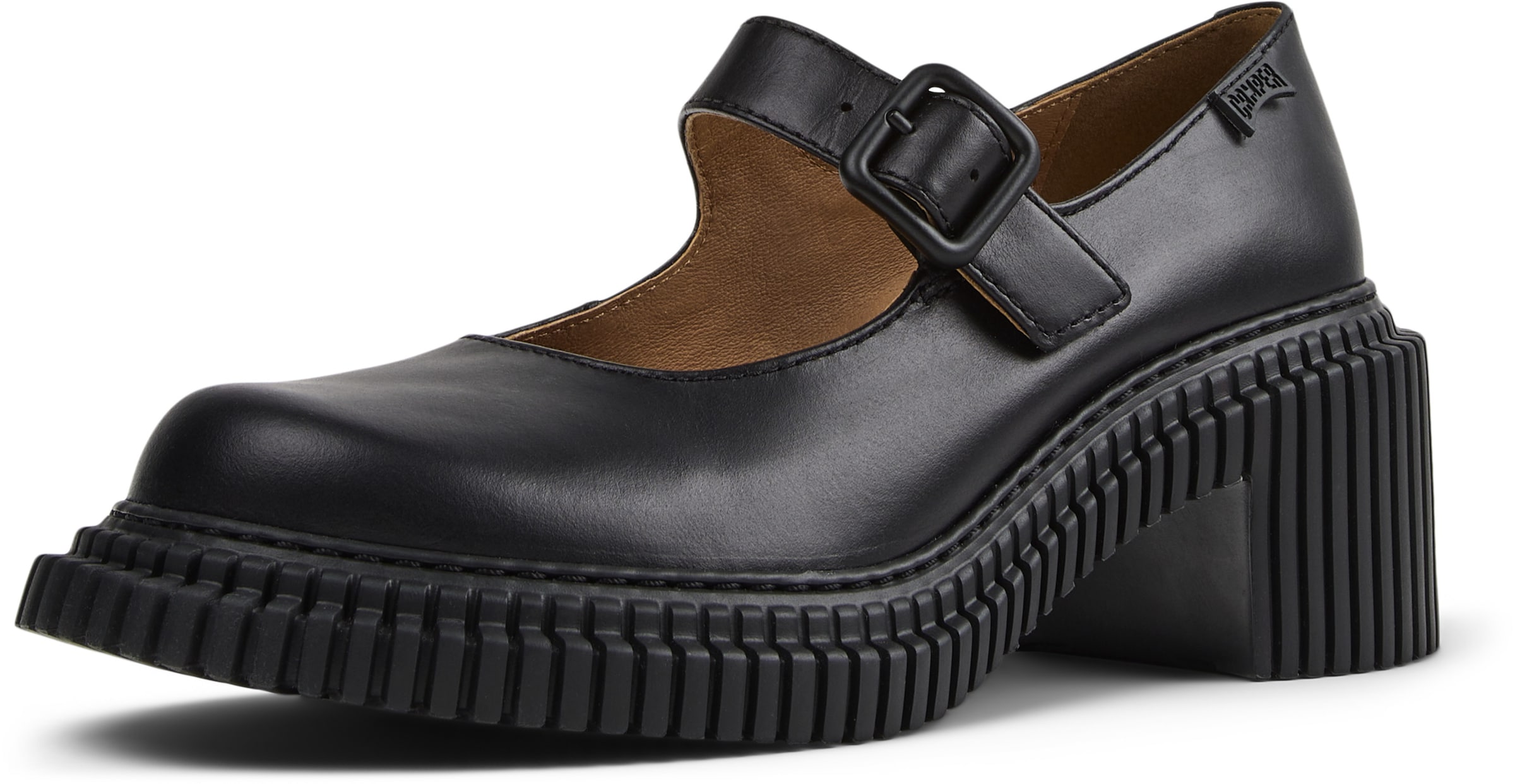 Ballerina con cinturino 'Pix London' di CAMPER in nero: frontale