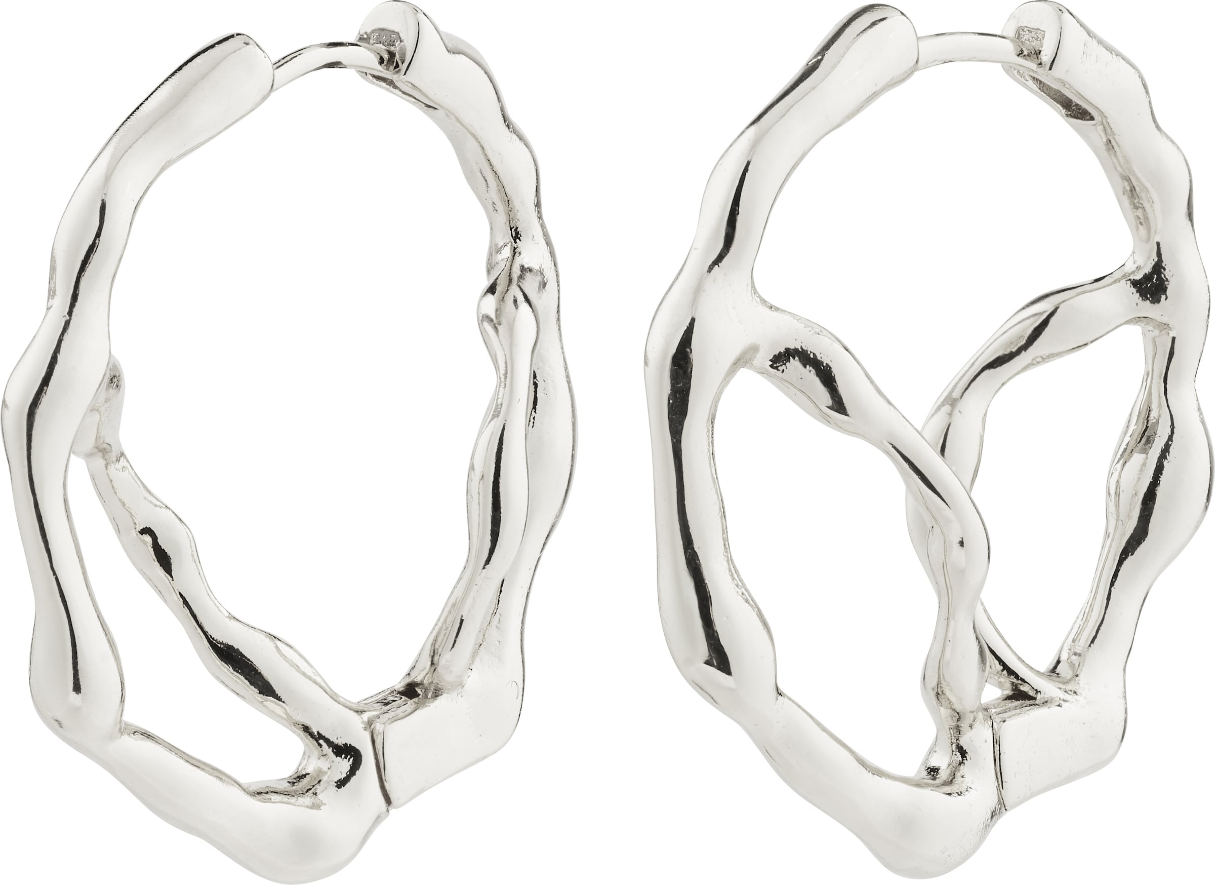 Pilgrim Örhängen 'Dido' i silver: framsida