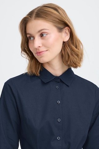 Robe-chemise 'FANTY' ICHI en bleu